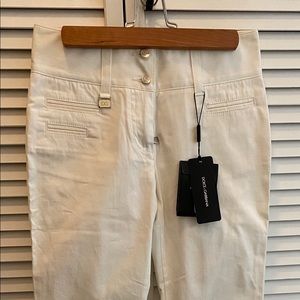 Dolce & Gabbana White Pants New with Tag